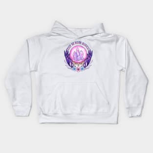 Magical crystal ball design with witchy hands Kids Hoodie
